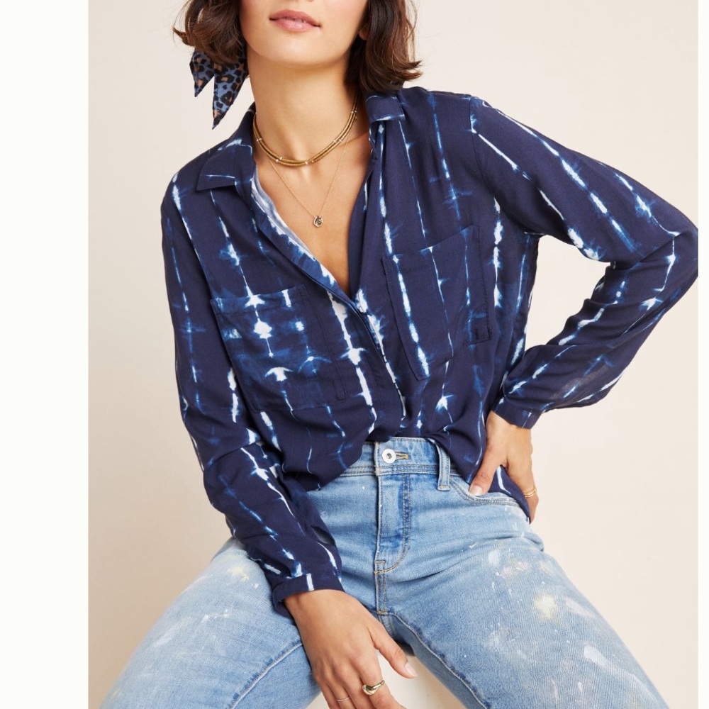 Cloth & Stone - Robyn Tye-Dye Buttondown (M)